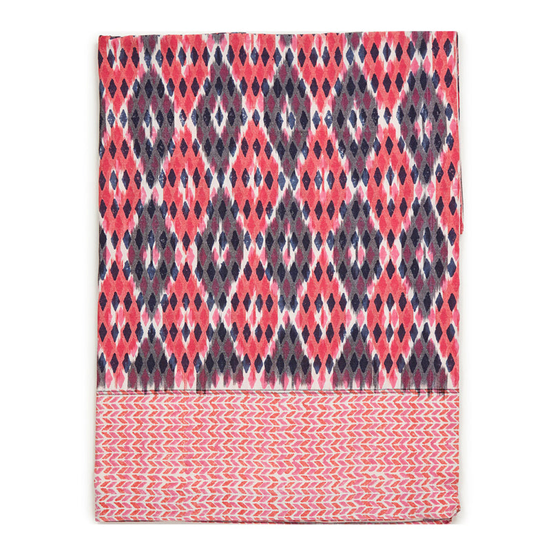 Ikat Tablecloth - Layered Diamond Rose