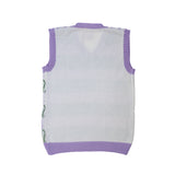 Lavender Sweater Vest in White