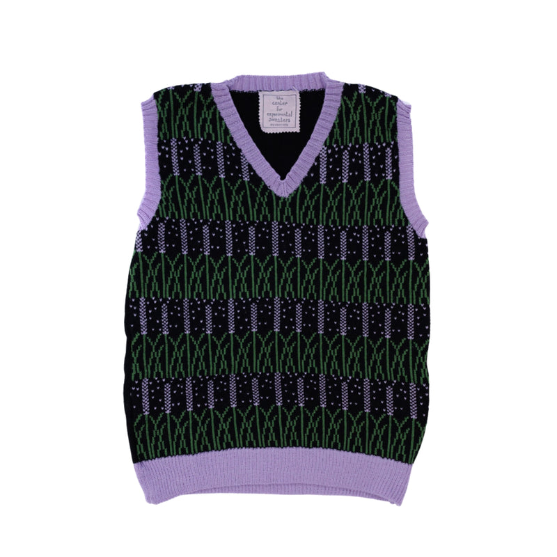 Lavender Sweater Vest in Black