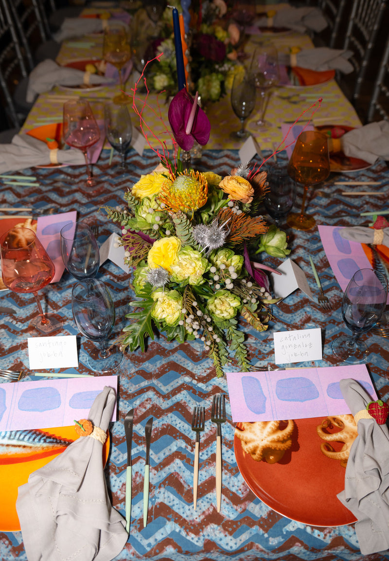 Batik Tablecloth - Chevron Stripes