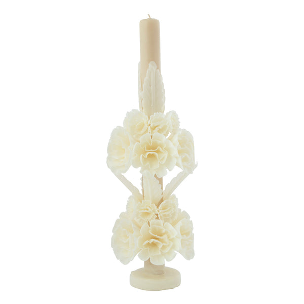Oaxacan Floral Candle - Ivory