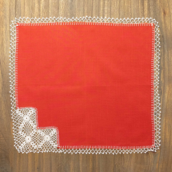 Red Crochet Trim Placemats
