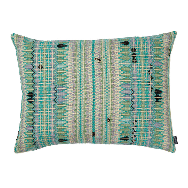 Embroidered Pillow - Mariam Aqua