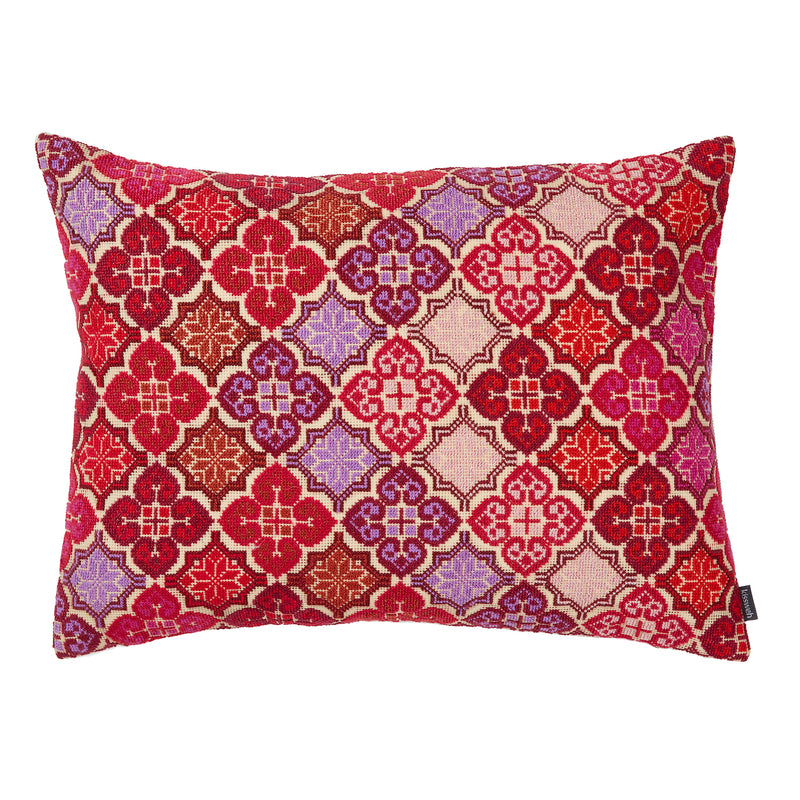 Embroidered Pillow - Moon of Ramallah Carmine
