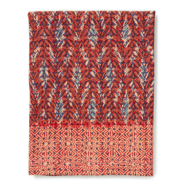 Ikat Tablecloth - Toasted Berry Flower