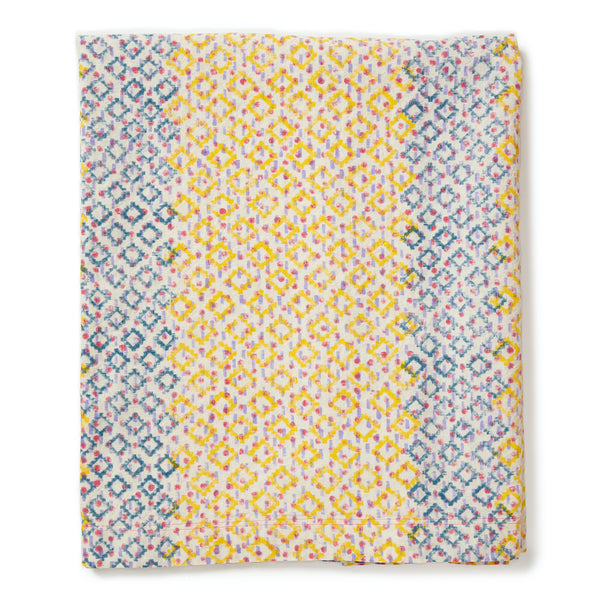 Block-Printed Tablecloth - Sunflower Dot