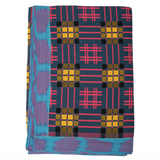 Assamese Cotton Blanket - Marigold Indigo Slate