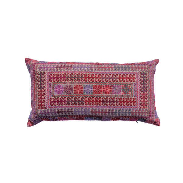 Embroidered Pillow Yasmin - Crimson