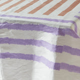 Ikat Tablecloth - Beach Stripe Lilac