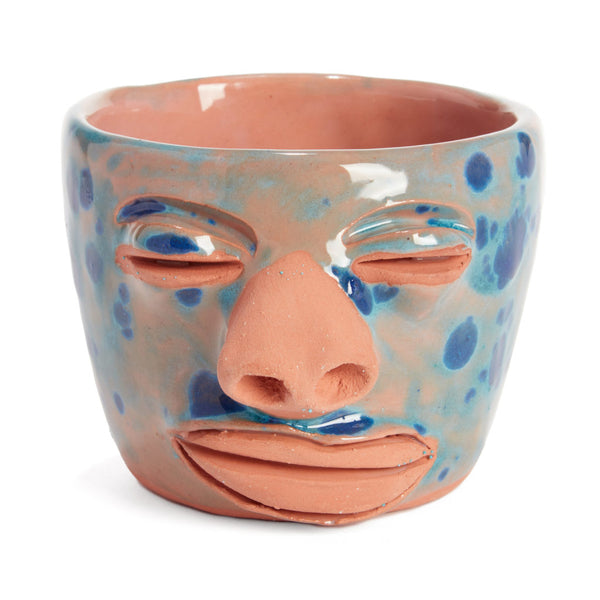 Face Mug - Blue and Indigo Dot