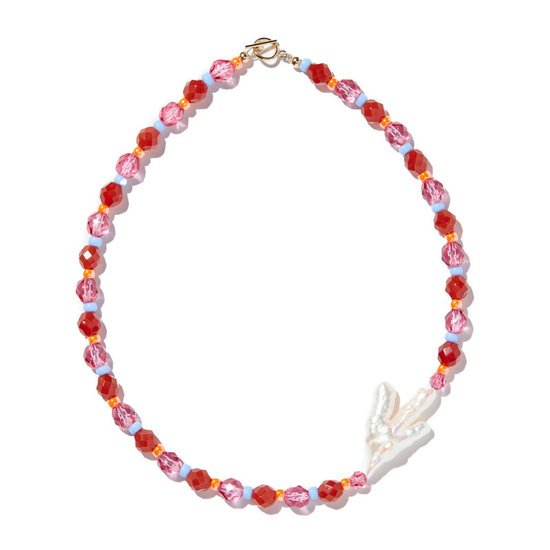 Claude Pearl Necklace - Rose