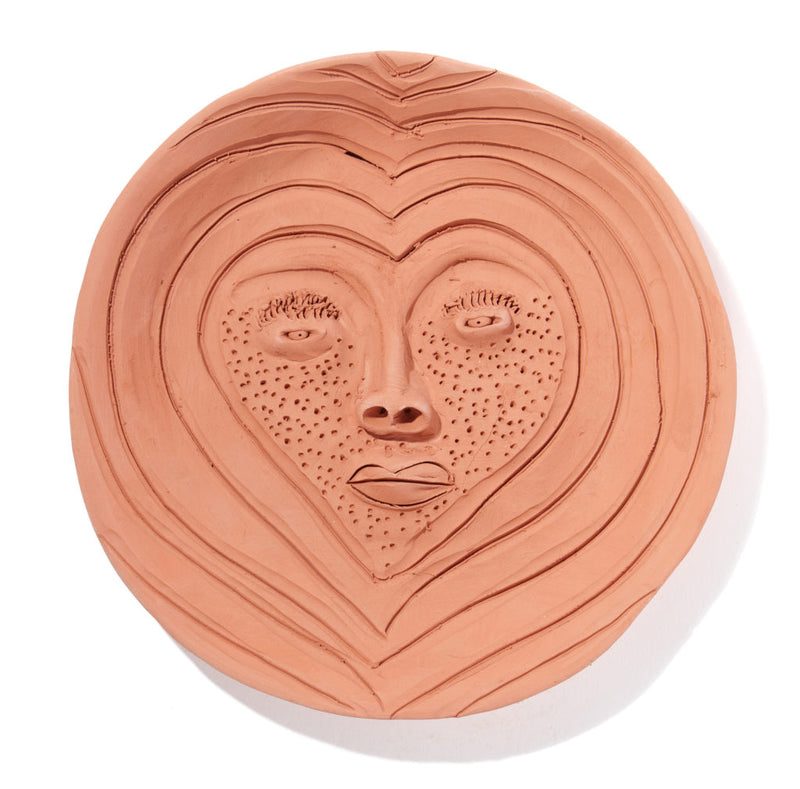 Terracotta Heart Face Plate