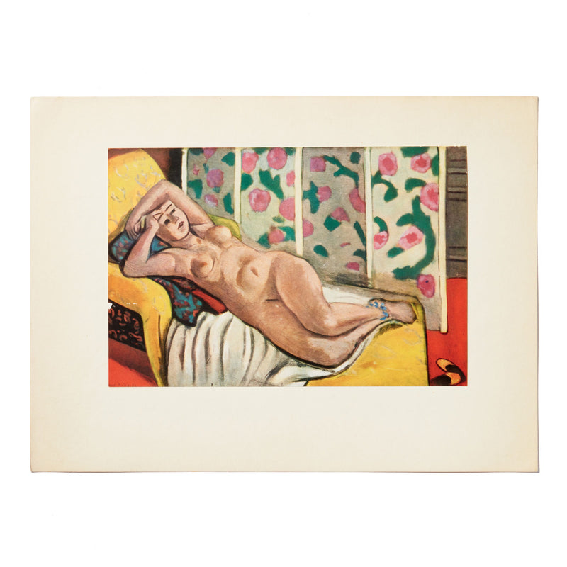 Henri Matisse Color Plate - Nu sur la Chaise Longue Jaune